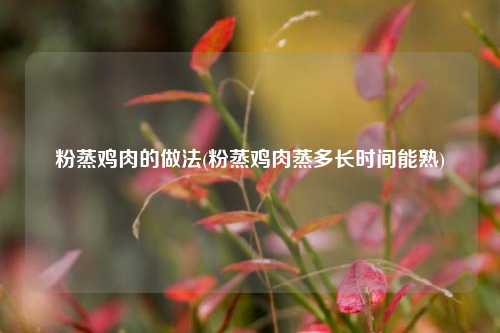 粉蒸鸡肉的做法(粉蒸鸡肉蒸多长时间能熟)