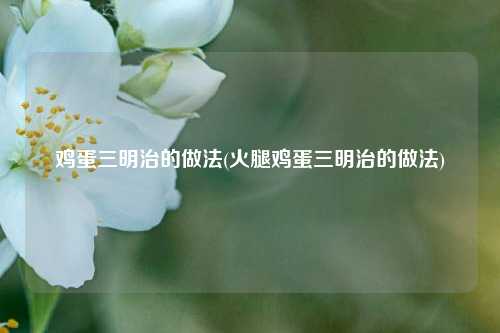 鸡蛋三明治的做法(火腿鸡蛋三明治的做法)