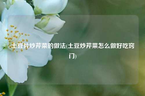 土豆片炒芹菜的做法(土豆炒芹菜怎么做好吃窍门)